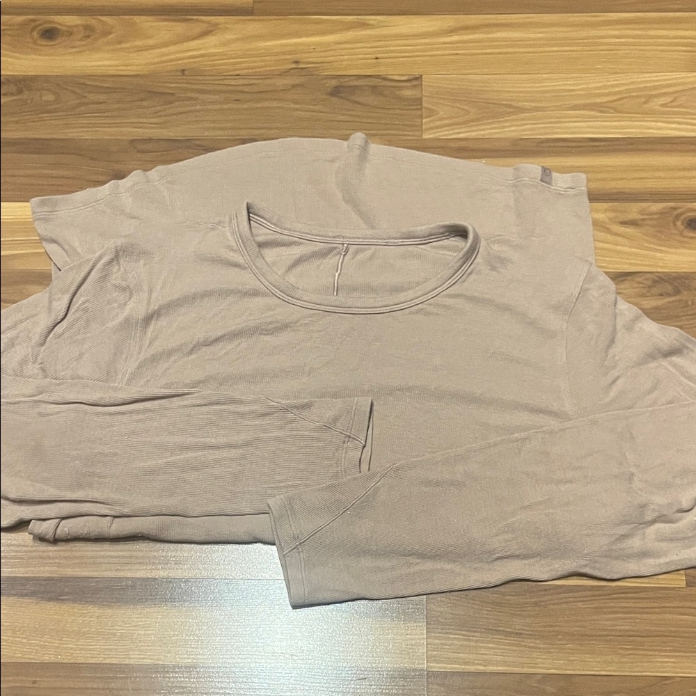 lululemon athletica Taupe Long Sleeve Top